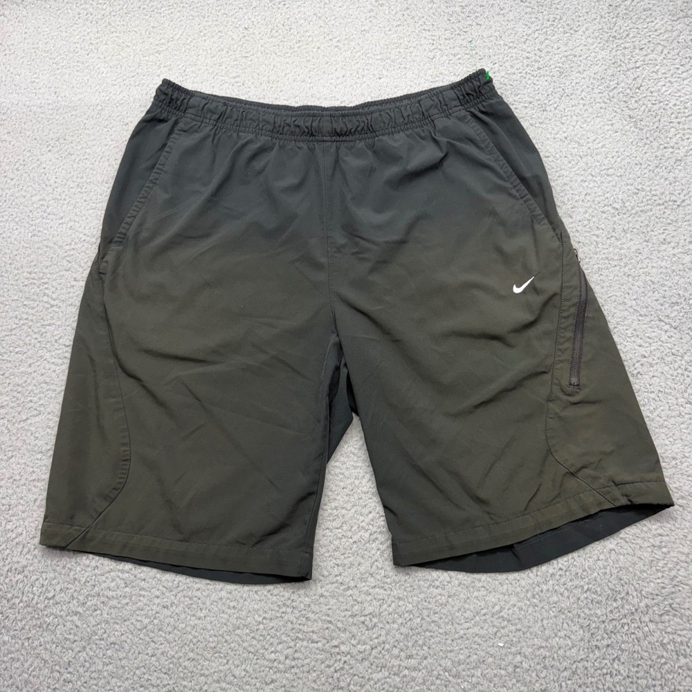 Nike 438682-010 Mens Size Large Zipper Pockets Black Athletic Training Shorts